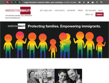 Tablet Screenshot of immigrationequality.org